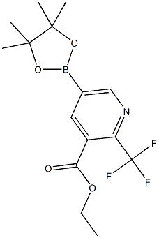 (5-(ethoxycarbonyl)-6-(trifluoromethyl)pyridin-3-yl)boronic acid pinacol ester Struktur