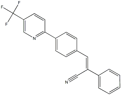 (Z)-2-phenyl-3-{4-[5-(trifluoromethyl)-2-pyridinyl]phenyl}-2-propenenitrile Struktur