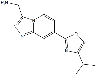 {[7-(3-isopropyl-1,2,4-oxadiazol-5-yl)[1,2,4]triazolo[4,3-a]pyridin-3-yl]methyl}amine Struktur