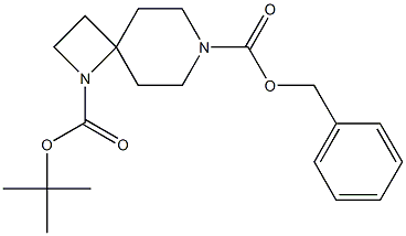 1,7-diaza-spiro[3.5]nonane-1,7-dicarboxylic acid 7-benzyl ester 1-tert-butyl ester Struktur