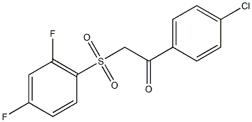 1-(4-chlorophenyl)-2-[(2,4-difluorophenyl)sulfonyl]ethanone Struktur