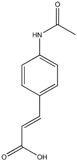 (2E)-3-(4-acetamidophenyl)prop-2-enoic acid Struktur