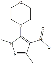 4-(1,3-dimethyl-4-nitro-1H-pyrazol-5-yl)morpholine Struktur