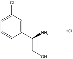 (2R)-2-amino-2-(3-chlorophenyl)ethan-1-ol hydrochloride Struktur