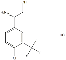 (2S)-2-amino-2-[4-chloro-3-(trifluoromethyl)phenyl]ethan-1-ol hydrochloride Struktur