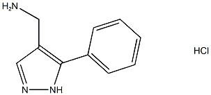 (5-phenyl-1H-pyrazol-4-yl)methanamine hydrochloride Struktur