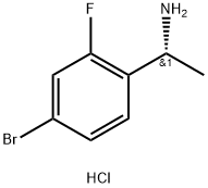 Benzenemethanamine, 4-bromo-2-fluoro-.alpha.-methyl-, hydrochloride (1:1), (.alpha.R)- Struktur