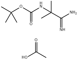 tert-butyl N-(1-carbamimidoyl-1-methylethyl)carbamate Struktur