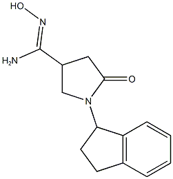 (Z)-1-(2,3-dihydro-1H-inden-1-yl)-N'-hydroxy-5-oxopyrrolidine-3-carboximidamide Struktur