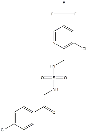 {[3-chloro-5-(trifluoromethyl)pyridin-2-yl]methyl}({[2-(4-chlorophenyl)-2-oxoethyl]sulfamoyl})amine Struktur