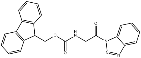 N-Fmoc-(1-benzotriazolylcarbonyl)methylamine Struktur