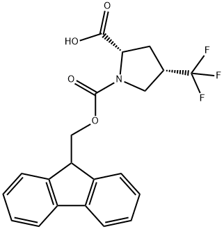 (2S,4S)-Fmoc-4-trifluoromethyl-pyrrolidine-2-carboxylic acid Struktur