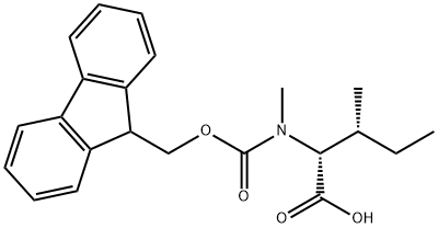 (9H-Fluoren-9-yl)MethOxy]Carbonyl N-Me-D-Ile-OH Struktur