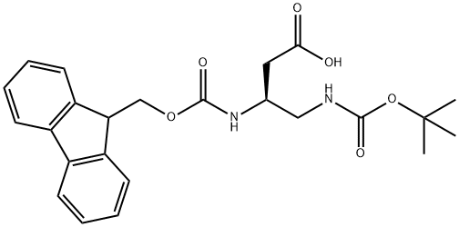 (9H-Fluoren-9-yl)MethOxy]Carbonyl D-Dbu(Boc)-OH Struktur