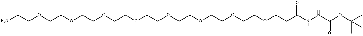 Amino-PEG8-t-Boc-Hydrazide Struktur