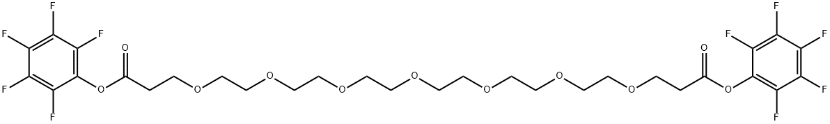 Bis-PEG7-PFP ester Struktur