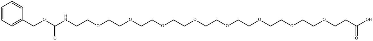 Cbz-N-amido-PEG8-acid Structure