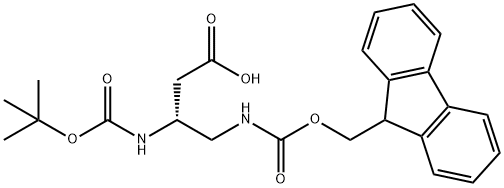 Boc-L-Dbu(Fmoc)-OH Struktur