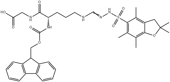 Fmoc-Arg(Pbf)-Gly-OH Struktur