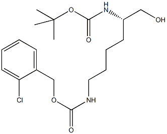 N-alpha-t-Butyloxycarbonyl-N-epsilon-(2-chloro-benzyloxycarbonyl)-L-lysinol Struktur