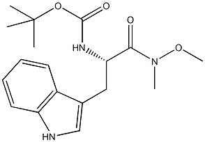 N-alpha-t-Butyloxycarbonyl-n-methyl-N-methoxy-L-tryptophane Struktur