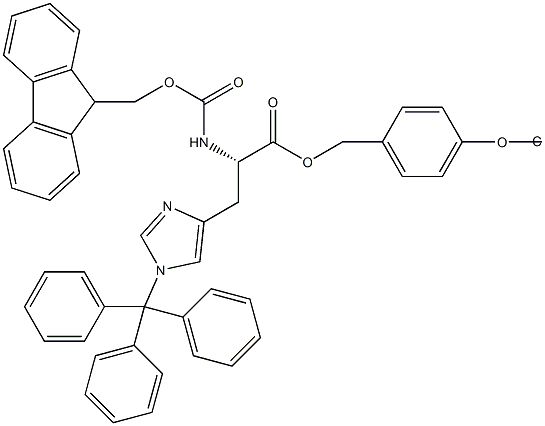 Fmoc-L-His(Trt)-Wang TG Struktur