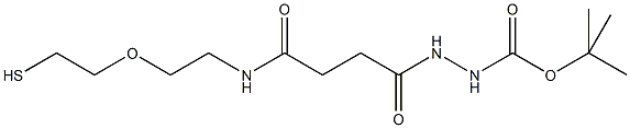 alpha-Thio-omega-t-butyloxycarbonyl-hydrazido poly(ethylene glycol) (PEG-MW 10.000 Dalton) Struktur