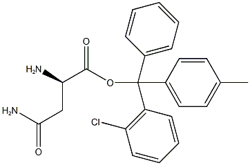 H-D-ASN-2-CHLOROTRITYL RESIN Struktur