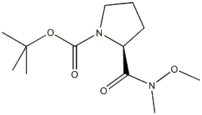 N-alpha-t-Butyloxycarbonyl-N-methyl-N-methyloxy-L-proline amide Struktur