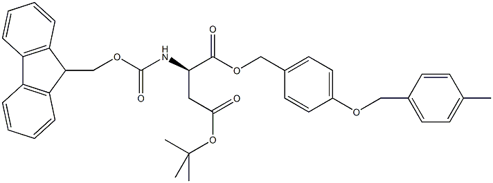 Fmoc-D-Asp(OBut)-Wang Resin (100-200mesh, 1% DVB) Struktur