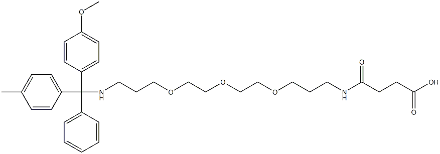 1,13-DIAMINO-4,7,10-TRIOXATRIDECAN-13-SUCCINAMIC ACID-1-(4-METHOXY-TRITYL) RESIN Struktur