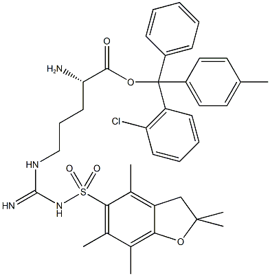 H-ARG(PBF)-2-CLTRT RESIN Struktur