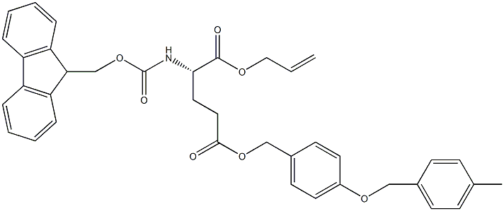 FMOC-L-GLU(WANG-RESIN)-OALL Struktur