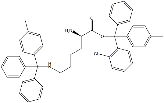 H-D-LYS(MTT)-2-CHLOROTRITYL RESIN Struktur