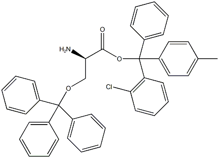 H-D-SER(TRT)-2-CHLOROTRITYL RESIN Struktur