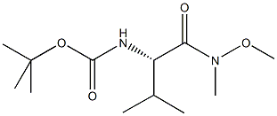 N-alpha-t-Butyloxycarbonyl-N-methyl-N-methoxy-L-valine amide Struktur