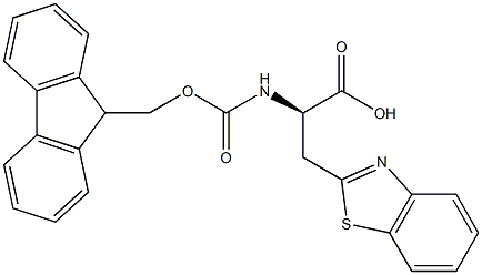 N-alpha-(9-Fluorenylmethyloxycarbonyl)-3-(benzothiazol-2-yl)-D-alanine Struktur