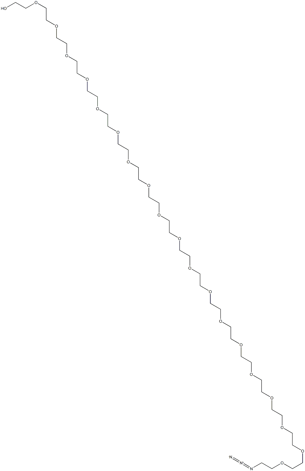 alpha-Azido-omega-hydroxy icosa(ethylene glycol) Struktur