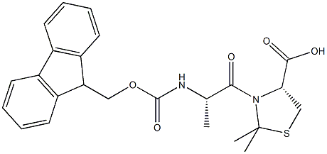 Fmoc-L-Ala-L-Cys[PSI(Me,Me)Pro]-OH Struktur