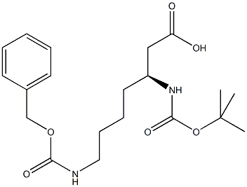 N-beta-(t-Butyloxycarbonyl)-zeta-benzyloxycarbonyl-L-homolysine Struktur