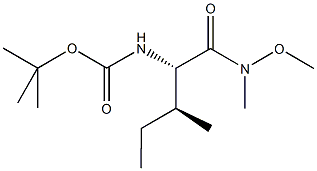 N-alpha-t-Butyloxycarbonyl-N-methyl-N-methyloxy-L-isoleucine amide Struktur