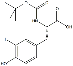 N-alpha-t-Butyloxycarbonyl-L-3-iodo-tyrosine acetate Struktur