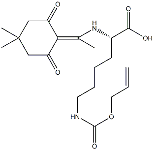 N-alpha-(4-4-Dimethyl-2,6-dioxocyclohex-1-ylidene)ethyl-N-epsilon-allyloxycarbonyl-L-lysine dicyclohexylamine Struktur