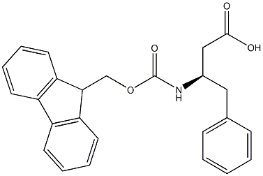 N-beta-(9-Fluorenylmethyloxycarbonyl)-D-homophenylalanin Struktur