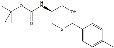 N-alpha-t-Butyloxycarbonyl-S-(p-methylbenzyl)-D-cysteinol, (S)-2-(t-Butyloxycarbonyl-amino)-3-(4-methylbenzylthio)propan-1-ol Struktur