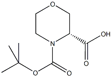 (R)-N-t-Butyloxycarbonyl-morpholine-3-carboxylic acid Struktur