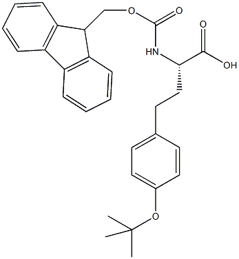 N-alpha-(9-Fluorenylmethyloxycarbonyl)-O-t-butyl-L-homotyrosine Struktur