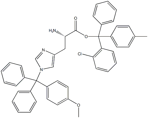 H-HIS(MMT)-2-CHLOROTRITYL RESIN Struktur