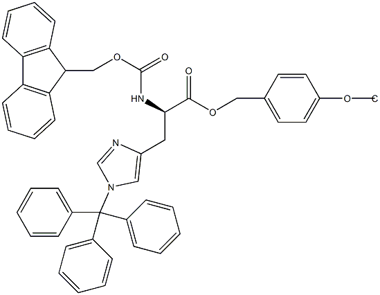 Fmoc-D-His(Trt)-Wang TG Struktur