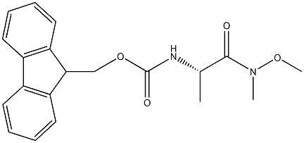 N-alpha-(9-Fluorenylmethyloxycarbonyl)-N-methyl-N-methyloxy-L-alanine amide Struktur